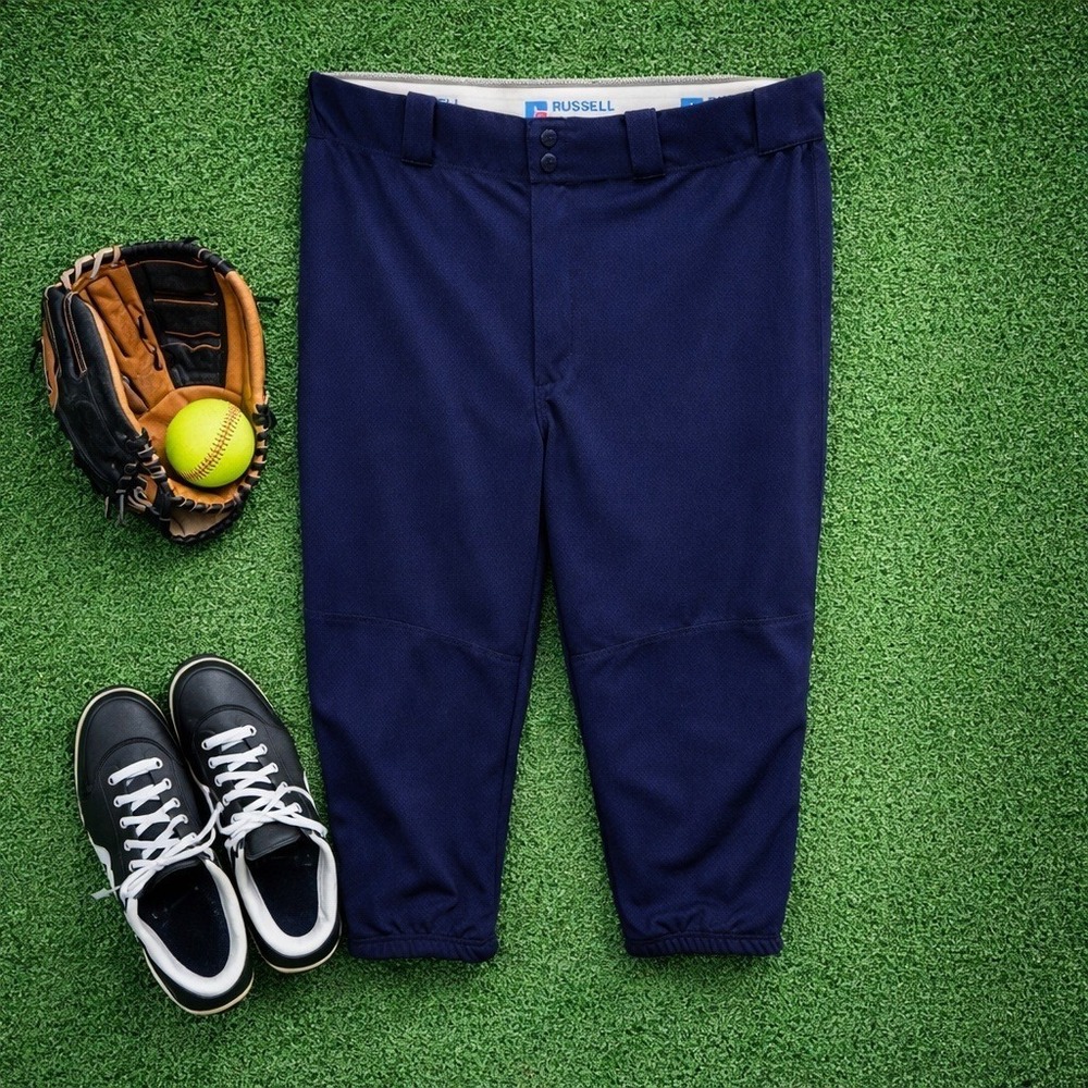 New Russell Athletic Women's Navy Blue Softball Pants Knicker Style, size XXL